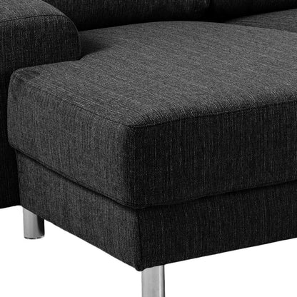 Milano hjørnesofa med chaiselong venstrevendt 287 x 80 cm i antracitgrå