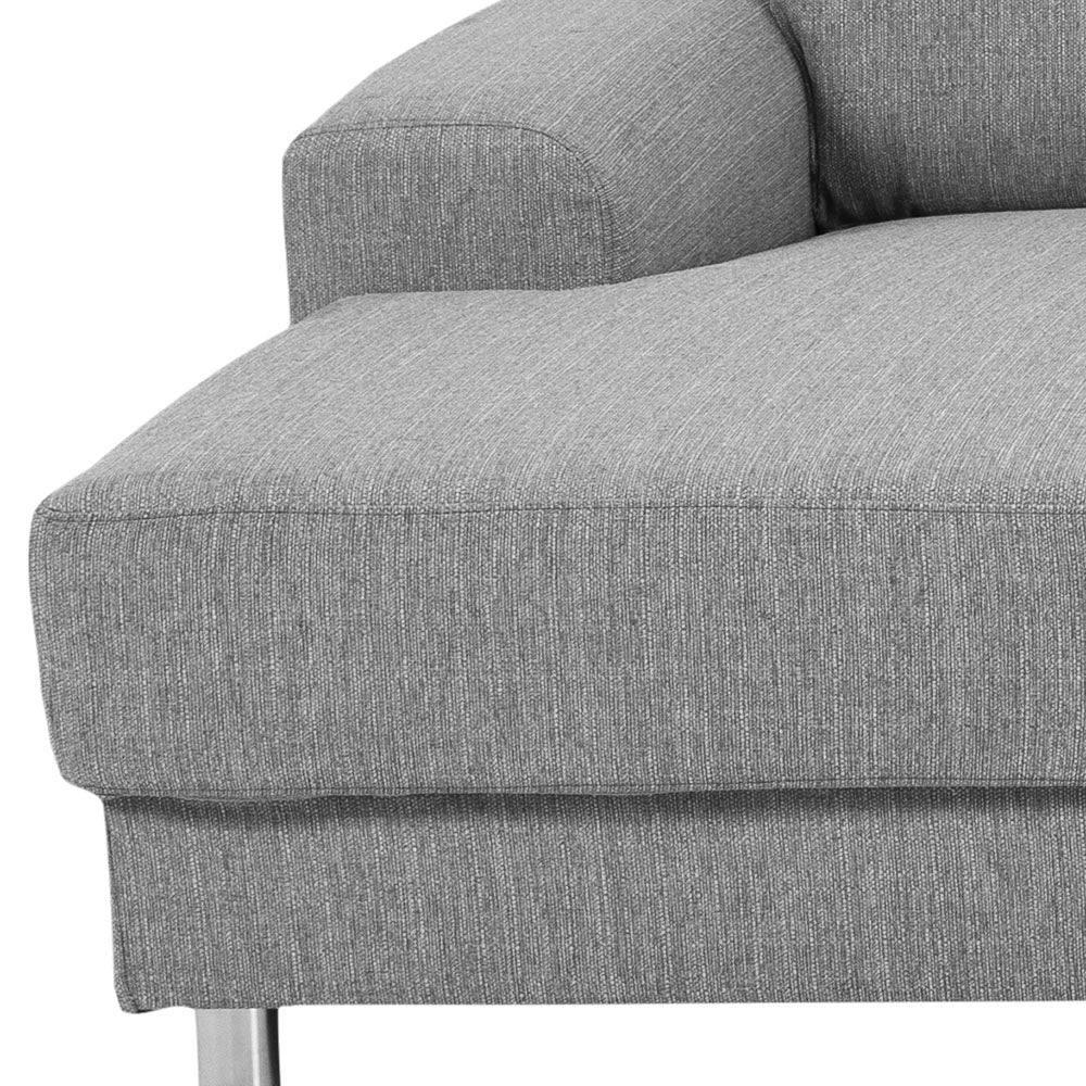 Milano hjørnesofa med chaiselong venstrevendt 287 x 80 cm i lysegrå