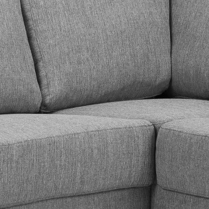 Milano hjørnesofa med chaiselong højrevendt 287 x 80 cm i lysegrå