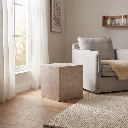 Siena sofabord 40 x 45 cm i beige