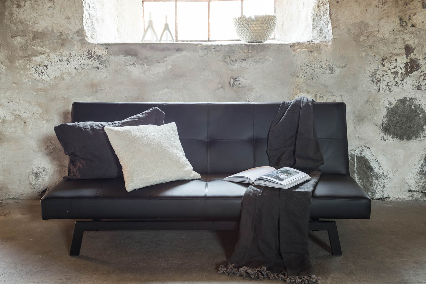 Firenze sovesofa 180 x 76 cm i sort