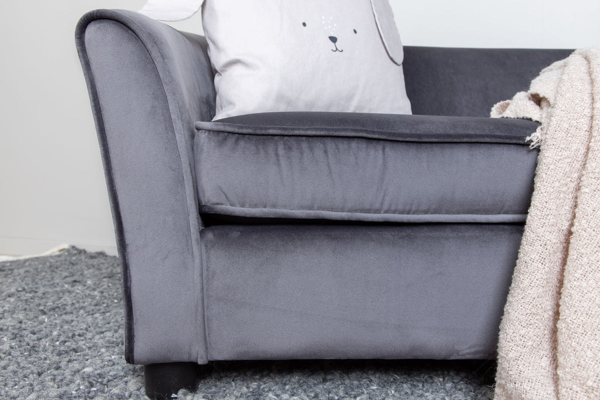 Rotterdam 2-personers sofa 98 x 52 cm til barn i grå
