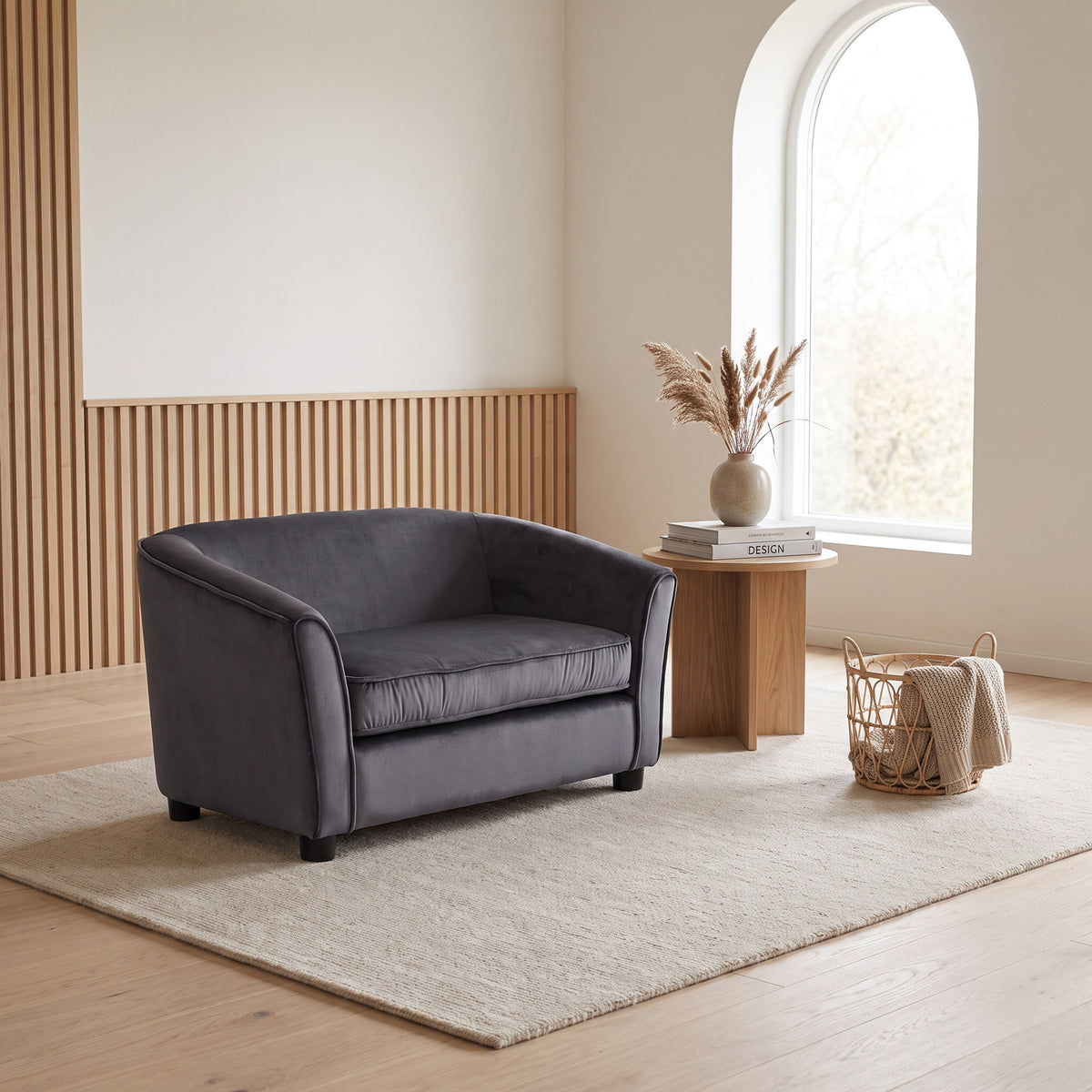 Rotterdam 2-personers sofa 98 x 52 cm til barn i grå