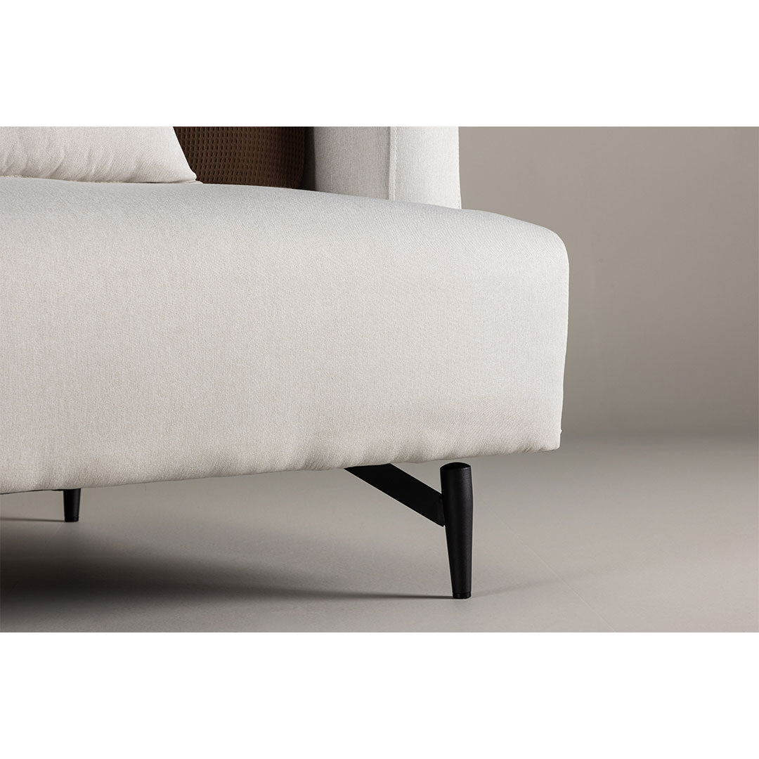 Lænestol Lugano, polyester/stof og metal, 104 x 92 x 82 cm