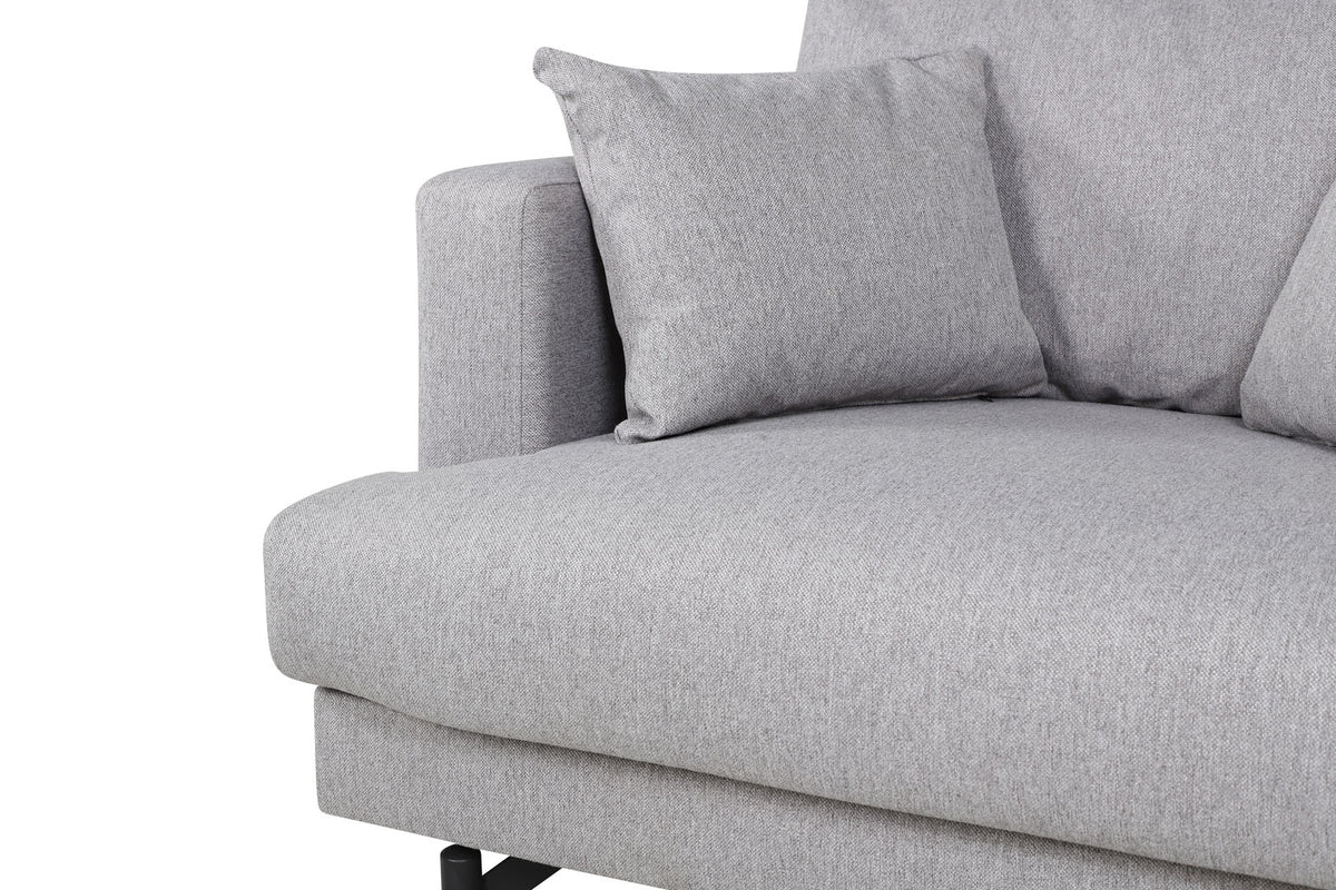 Lænestol Lugano, polyester/stof og metal, 104 x 92 x 82 cm