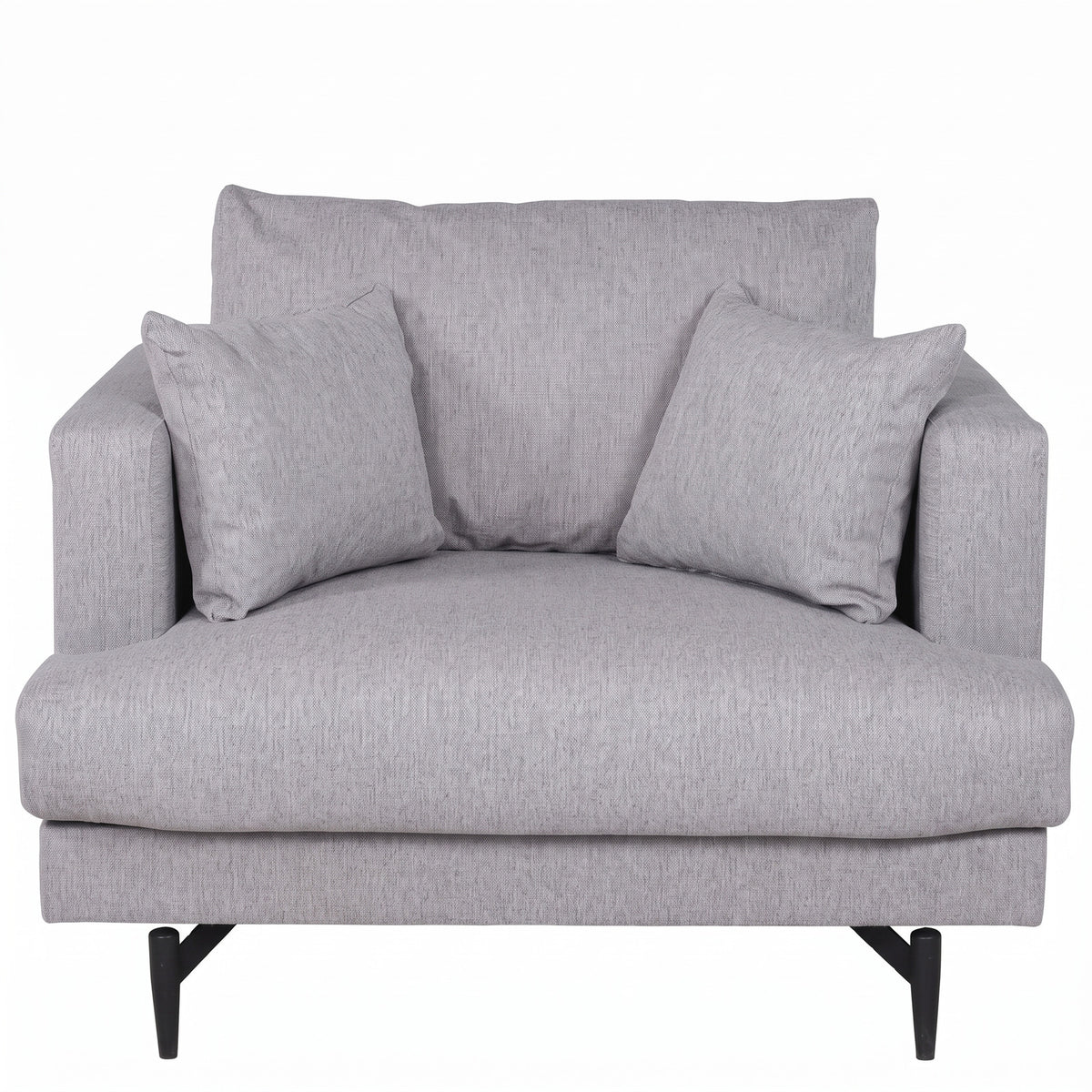Lænestol Lugano, polyester/stof og metal, 104 x 92 x 82 cm