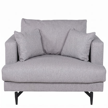 Lænestol Lugano, polyester/stof og metal, 104 x 92 x 82 cm