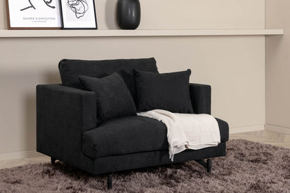 Lænestol Lugano, polyester/stof og metal, 104 x 92 x 82 cm
