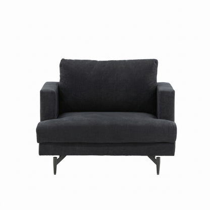 Lænestol Lugano, polyester/stof og metal, 104 x 92 x 82 cm