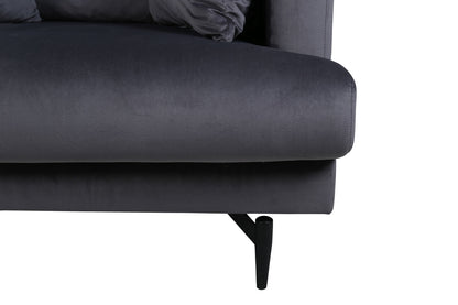 Lænestol Lugano, polyester/stof og metal, 104 x 92 x 82 cm