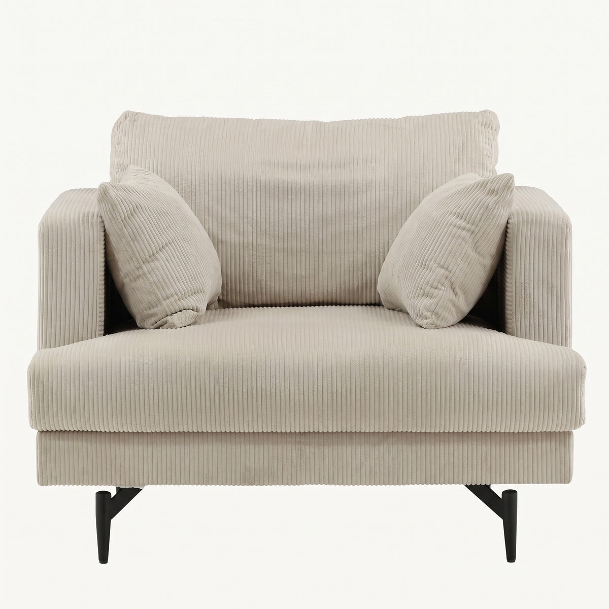Lænestol Lugano, polyester/stof og metal, 104 x 92 x 82 cm