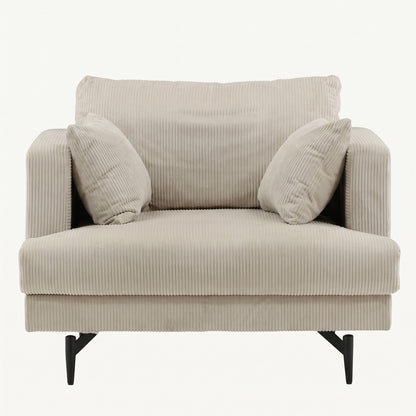 Lænestol Lugano, polyester/stof og metal, 104 x 92 x 82 cm