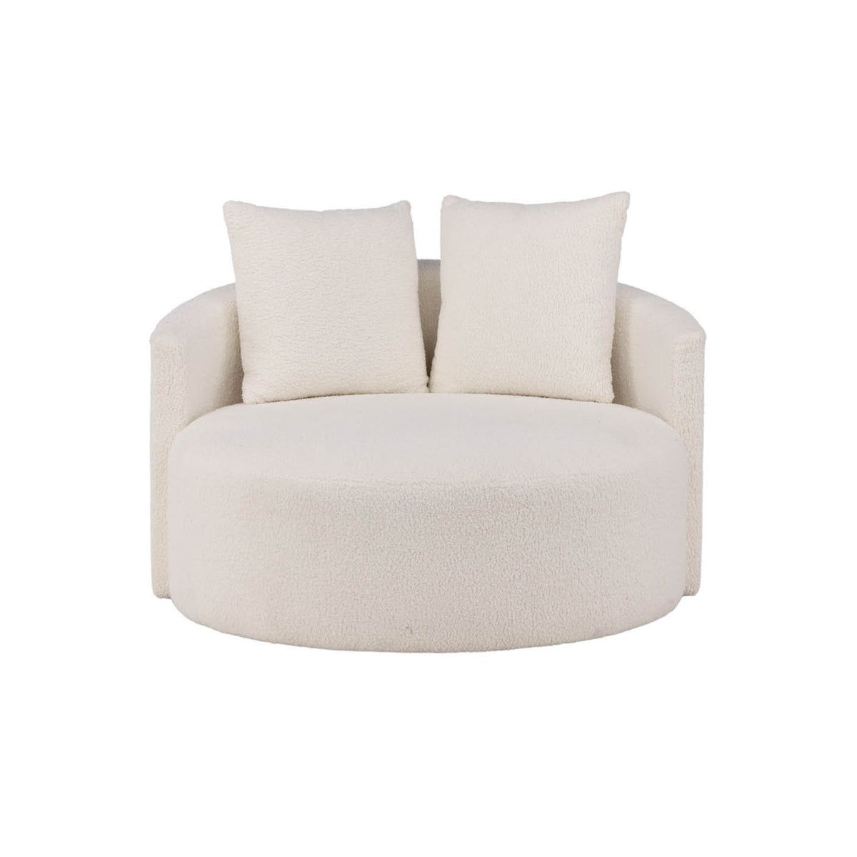 Bodrum 2-personers sofa Ø116 cm i beige/hvid