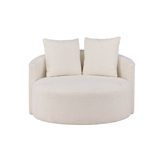 Bodrum 2-personers sofa Ø116 cm i beige/hvid
