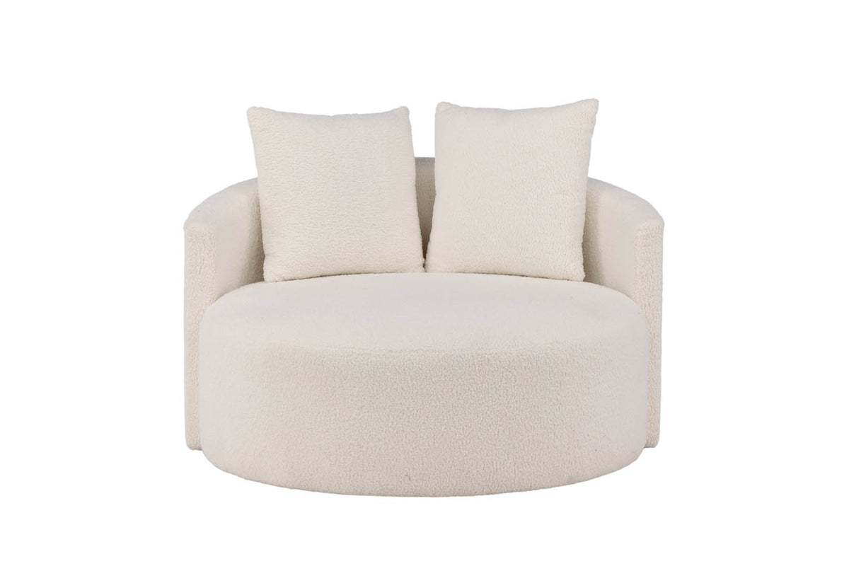 Bodrum 2-personers sofa Ø116 cm i beige/hvid