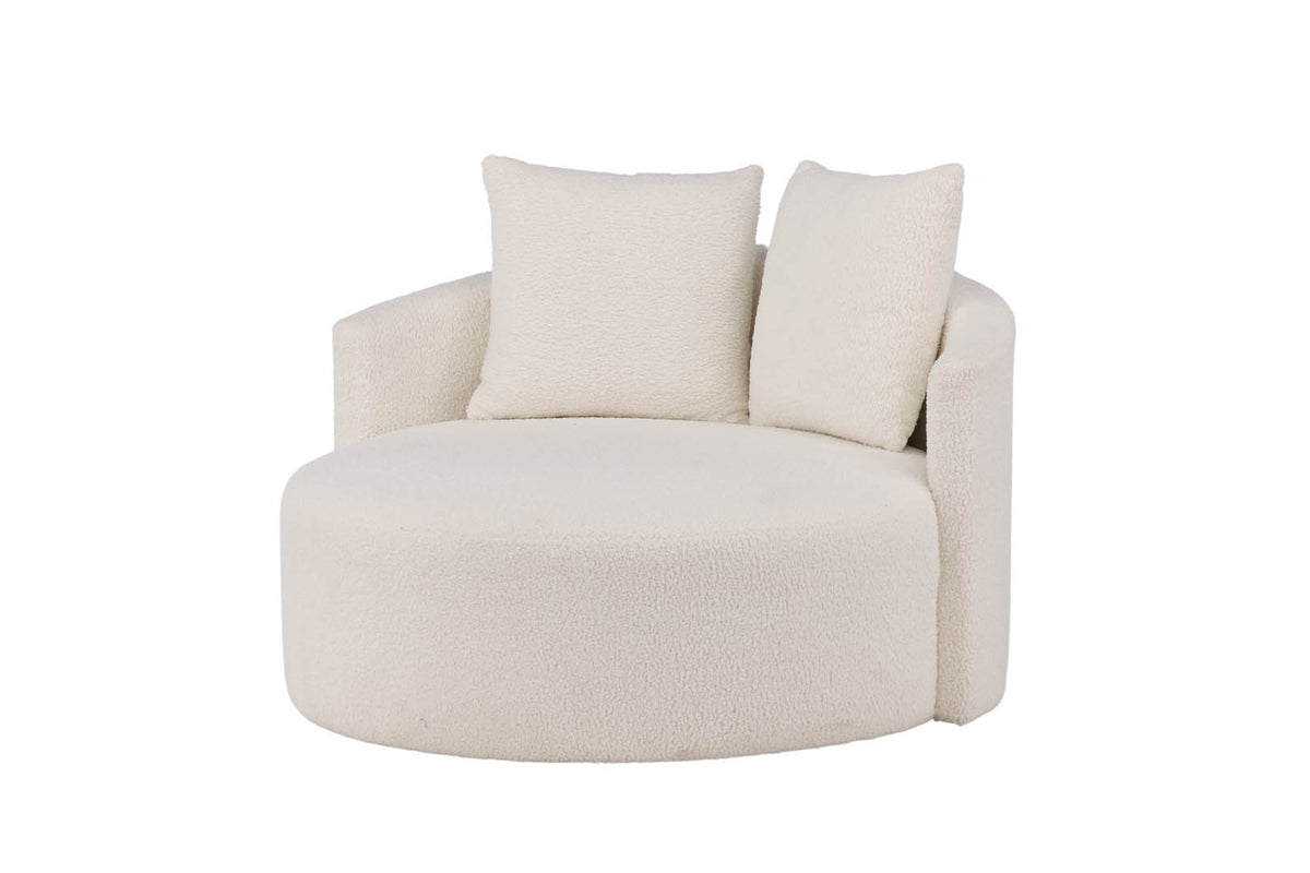 Bodrum 2-personers sofa Ø116 cm i beige/hvid