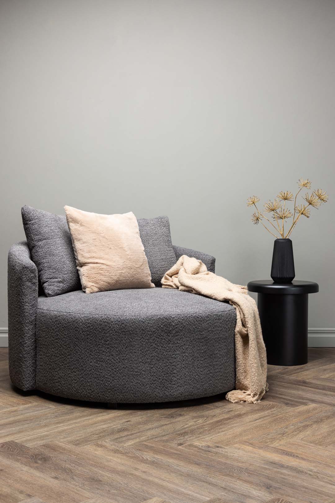 Bodrum 2-personers sofa 120 x 72 cm i grå