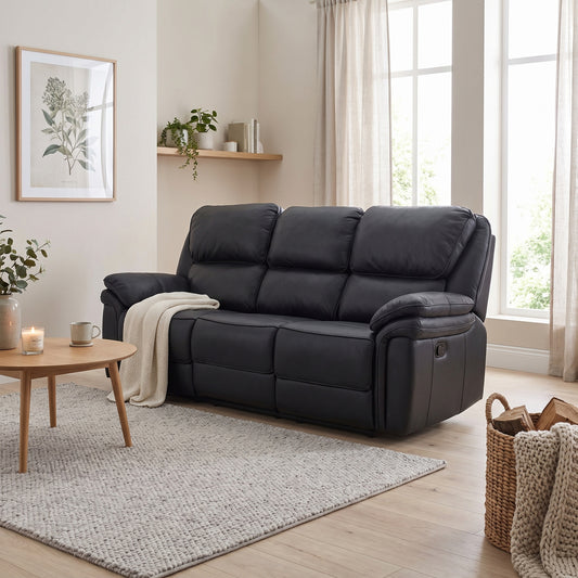 Nantes 3-personers sofa 228 x 103 cm i sort
