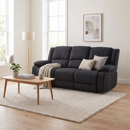 Glasgow 3-personers sofa 218 x 100 cm i sort