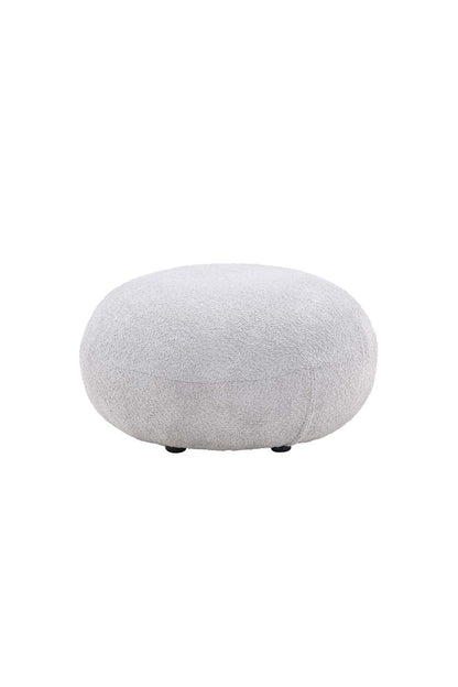 Catania puf 74 x 40 cm i lysegrå