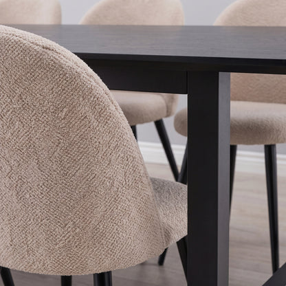 Lissabon spisebordssæt 100 x 220 cm og 6 stole