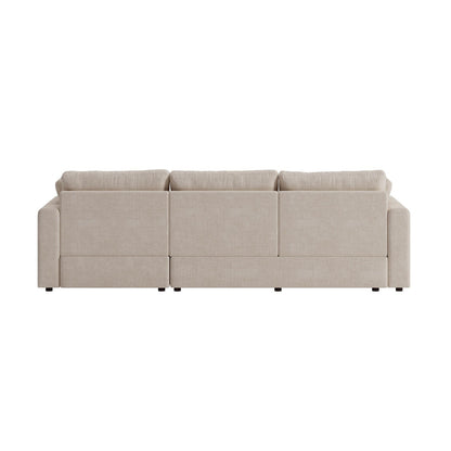 Wien chaiselongsofa med mikrofiberbetræk, højre- eller venstrevendt, inkl. 2 puder - 296 cm bredde