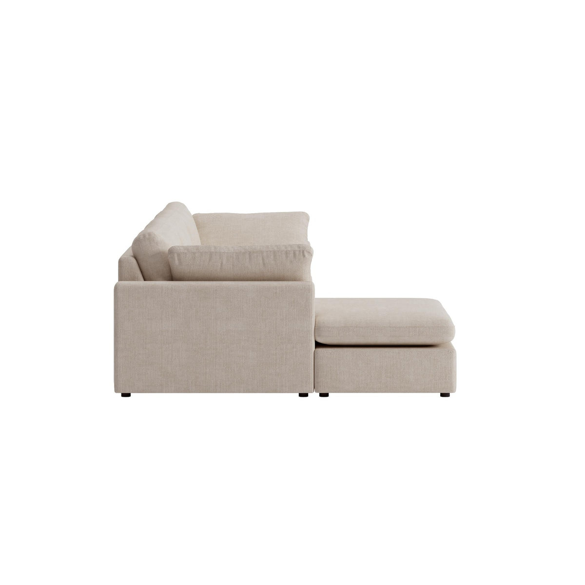 Wien chaiselongsofa med mikrofiberbetræk, højre- eller venstrevendt, inkl. 2 puder - 296 cm bredde