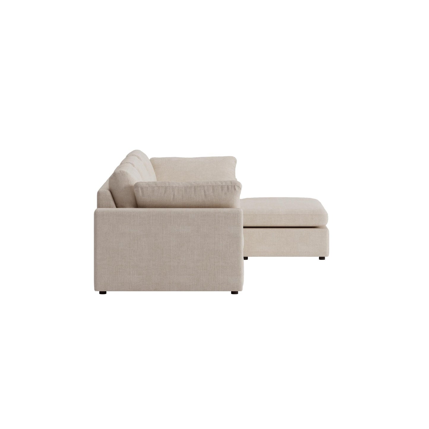 Wien chaiselongsofa med mikrofiberbetræk, højre- eller venstrevendt, inkl. 2 puder - 296 cm bredde