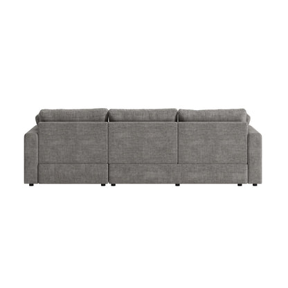 Wien chaiselongsofa med mikrofiberbetræk, højre- eller venstrevendt, inkl. 2 puder - 296 cm bredde