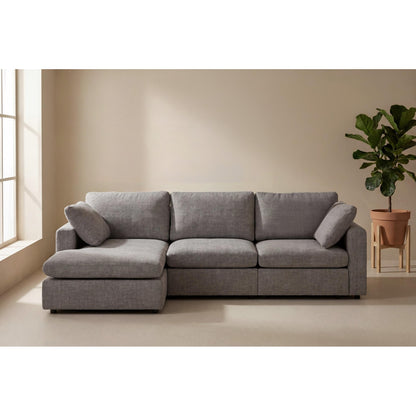 Wien chaiselongsofa med mikrofiberbetræk, højre- eller venstrevendt, inkl. 2 puder - 296 cm bredde