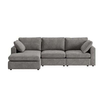 Wien chaiselongsofa med mikrofiberbetræk, højre- eller venstrevendt, inkl. 2 puder - 296 cm bredde
