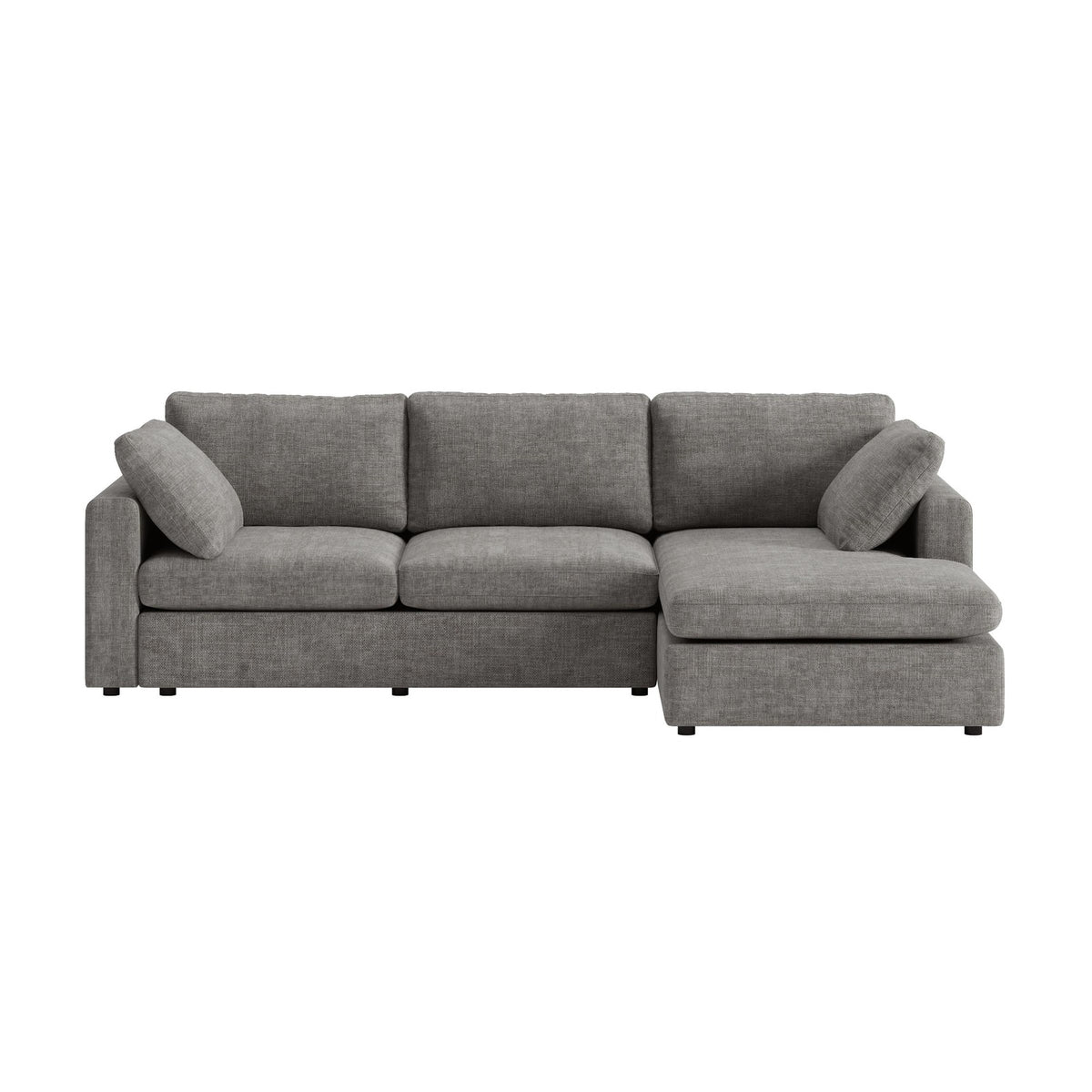 Wien chaiselongsofa med mikrofiberbetræk, højre- eller venstrevendt, inkl. 2 puder - 296 cm bredde