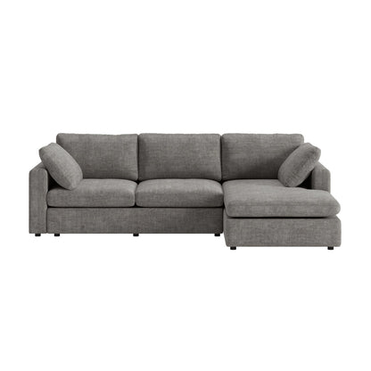 Wien chaiselongsofa med mikrofiberbetræk, højre- eller venstrevendt, inkl. 2 puder - 296 cm bredde
