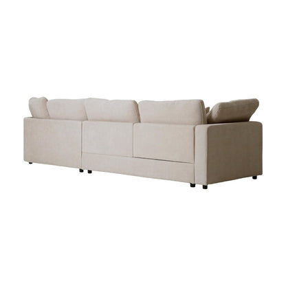 Innsbruck chaiselongsofa i bouclé, højrevendt, inkl. 7 puder - 312 cm bredde