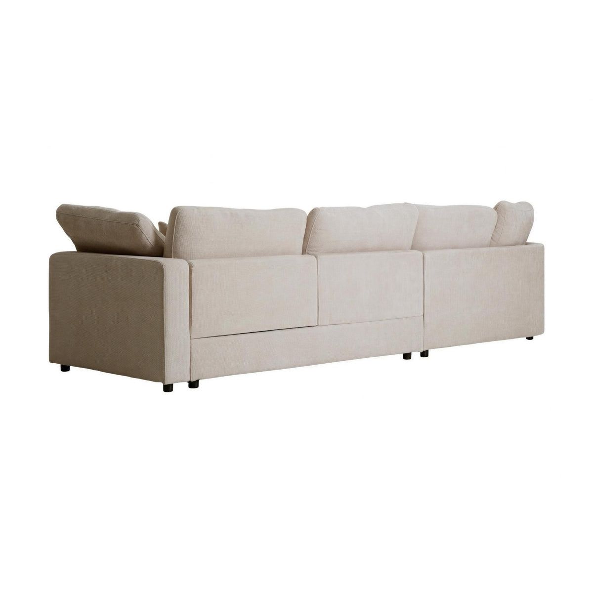 Innsbruck chaiselongsofa i bouclé, venstrevendt, inkl. 7 puder - 312 cm bredde