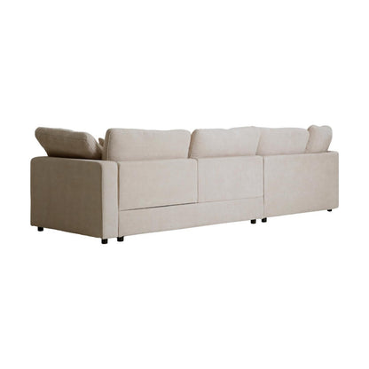 Innsbruck chaiselongsofa i bouclé, venstrevendt, inkl. 7 puder - 312 cm bredde
