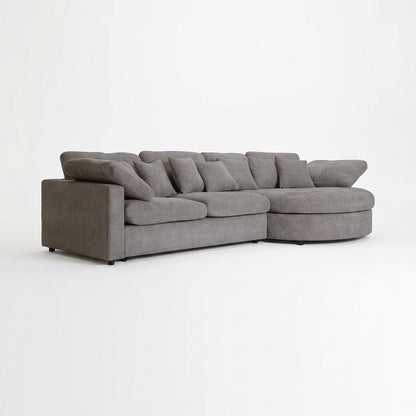 Innsbruck chaiselongsofa i bouclé, højrevendt, inkl. 7 puder - 312 cm bredde