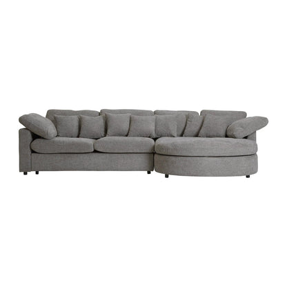 Innsbruck chaiselongsofa i bouclé, højrevendt, inkl. 7 puder - 312 cm bredde