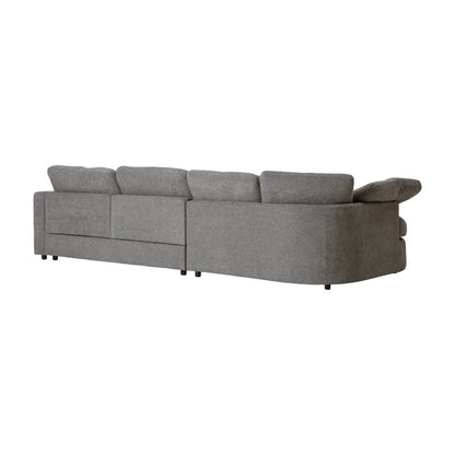 Innsbruck chaiselongsofa i bouclé, højrevendt, inkl. 7 puder - 312 cm bredde