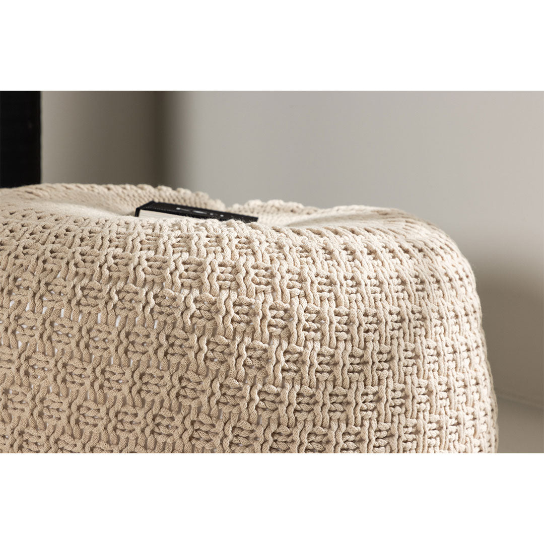 Marseille puf 60 x 35 cm i beige