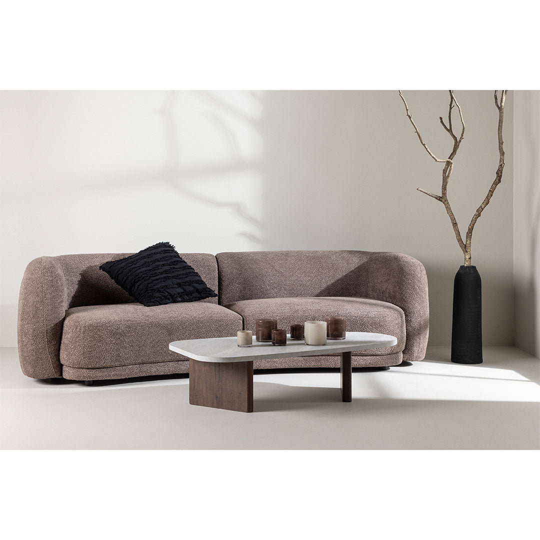 San Francisco 3-personers sofa 268 x 80 cm i brun