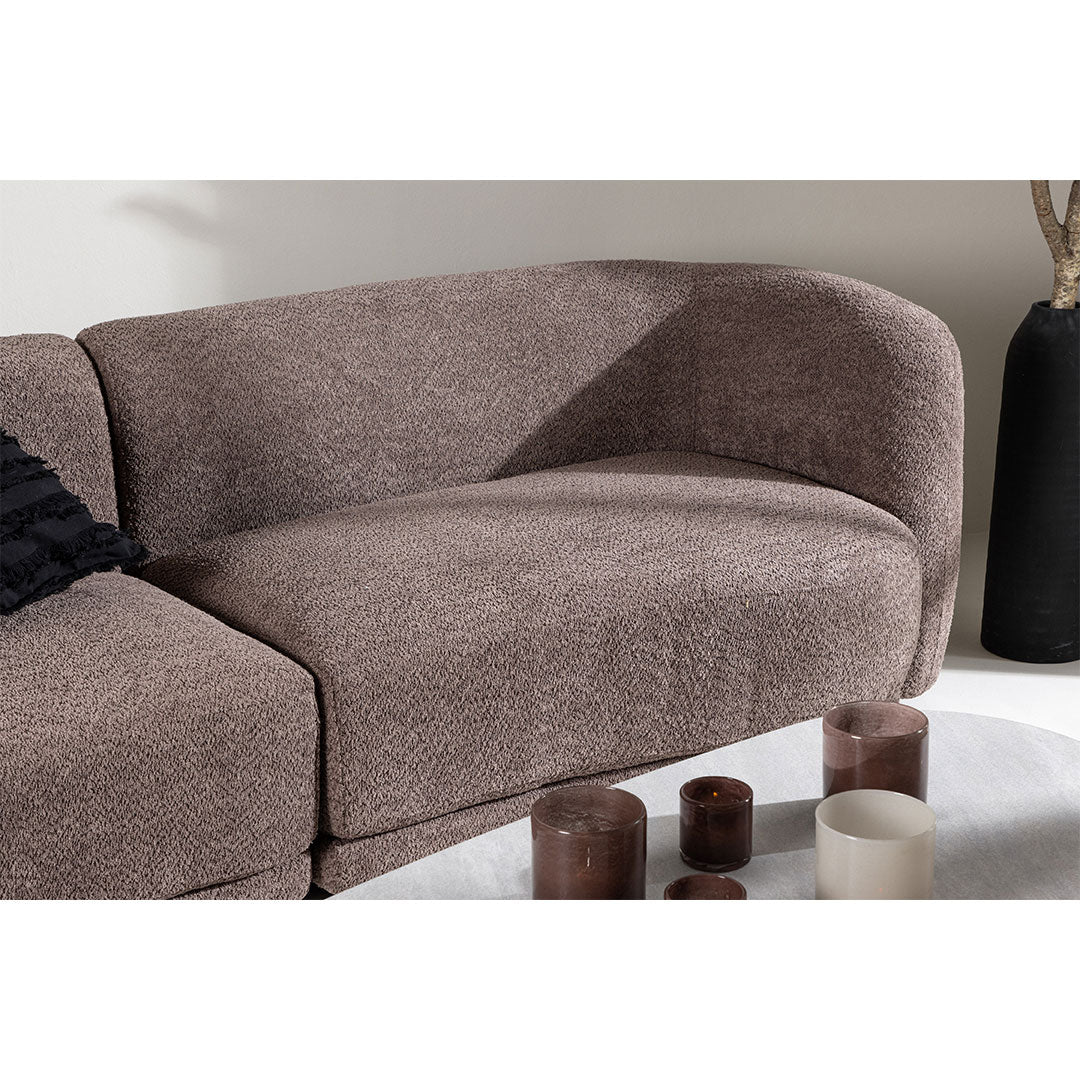 San Francisco 3-personers sofa 268 x 80 cm i brun