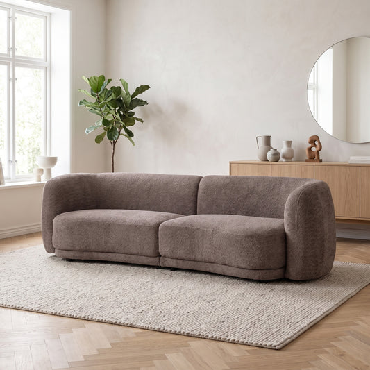 San Francisco 3-personers sofa 268 x 80 cm i brun