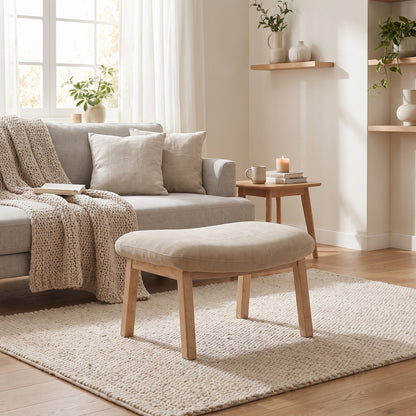 Lyon puf 70 x 42 cm i beige