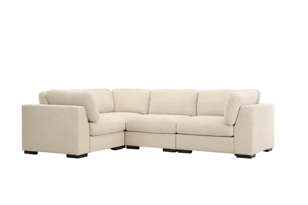 Torino hjørnesofa 298 x 86 cm i beige