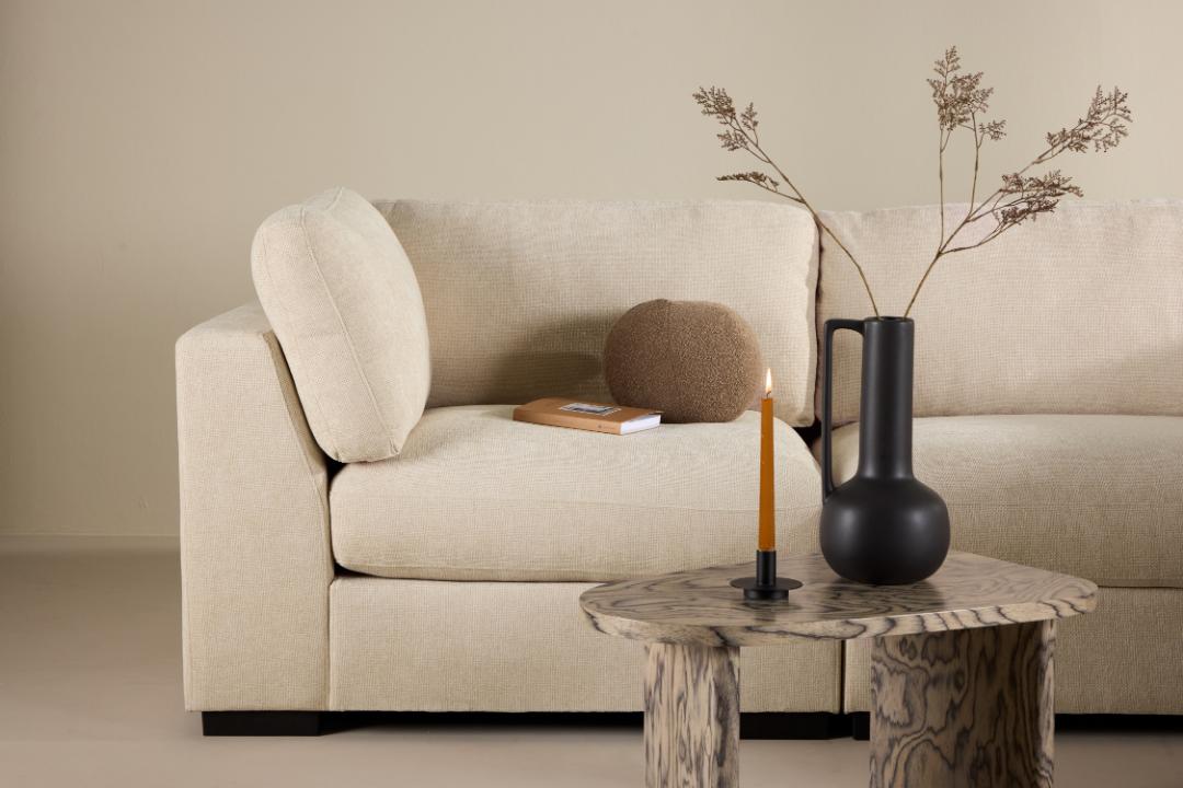 Torino hjørnesofa 298 x 86 cm i beige