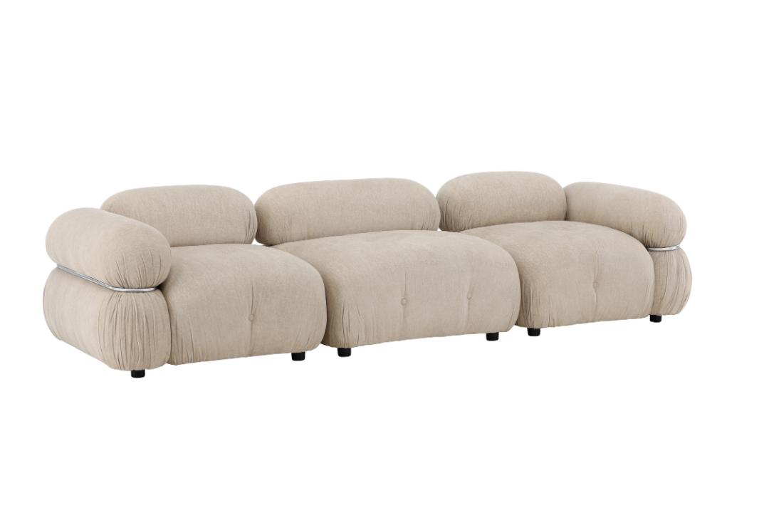 Stockholm 3-personers sofa 285 x 70 cm i beige
