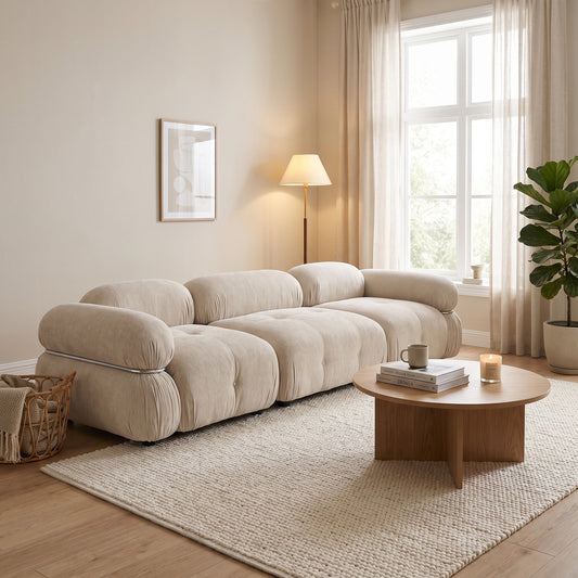 Stockholm 3-personers sofa 285 x 70 cm i beige