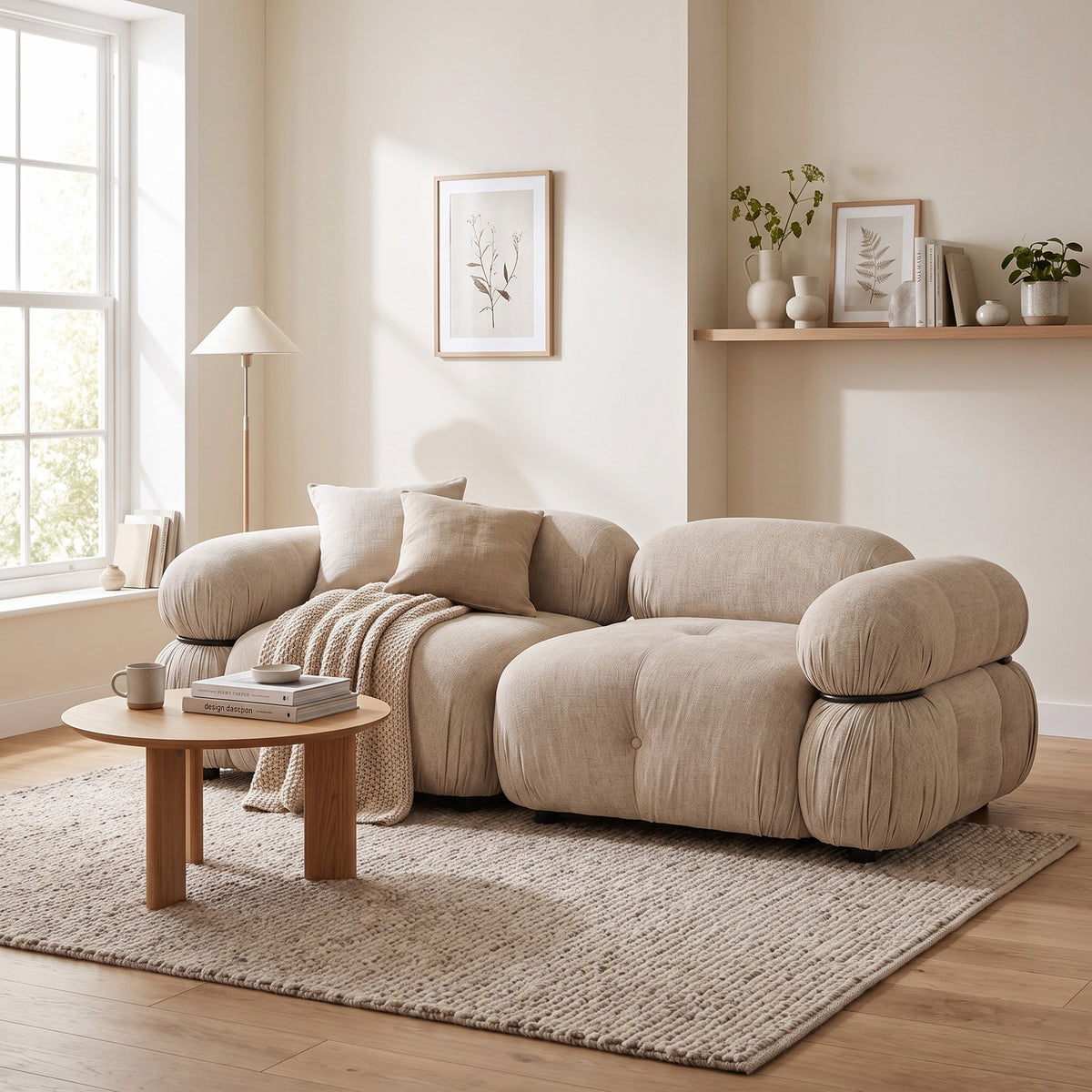 Stockholm 2-personers sofa 190 x 70 cm i beige