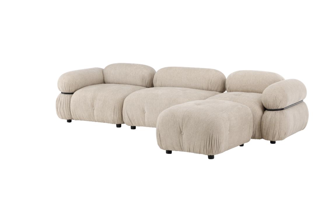 Stockholm hjørnesofa 285 x 70 cm i beige